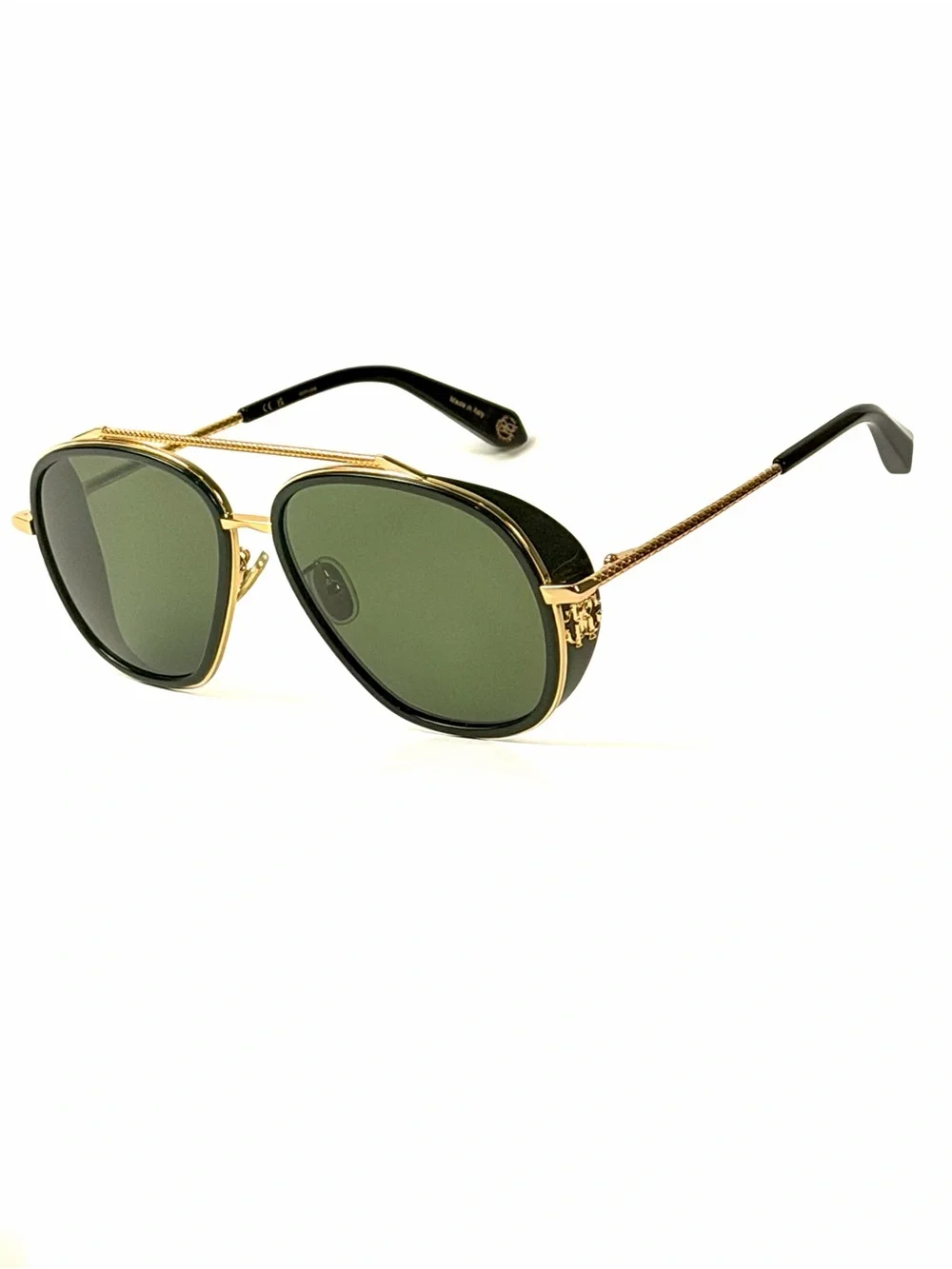 Roberto Cavalli SRC008 COL. 0300 Sunglasses Shiny Black Gold Authentic New